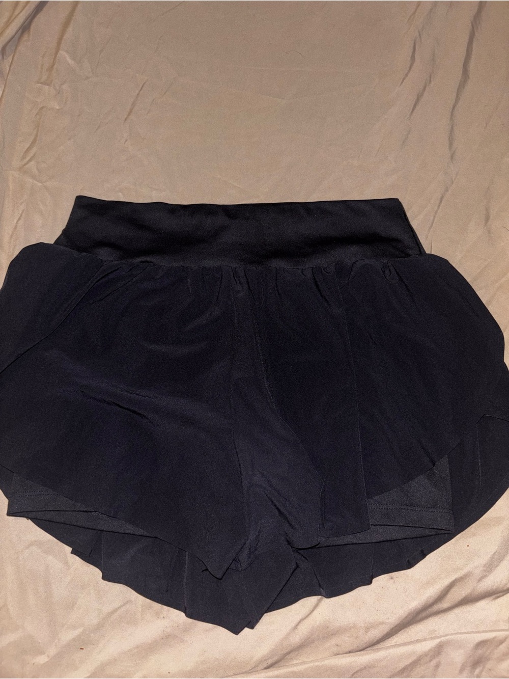 all in motion Black Layered Flow Skort Shorts